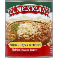 El Mexicano Bayos Beans, Refried - 28 Ounce 