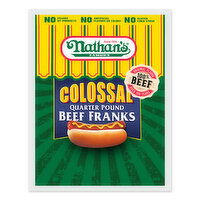 Nathan's Beef Franks, Colosal, Quarter Pound, Family Pack - 32 Ounce 