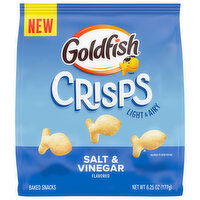 Goldfish Crisps, Salt & Vinegar Flavored, Baked Snacks