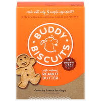 Buddy Biscuits Treats for Dogs, Crunchy, with Natural Peanut Butter - 16 Ounce 