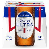 Michelob Ultra Beer, Superior Light - 12 Each 