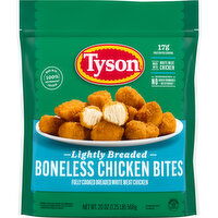 Tyson Tyson Lightly Breaded Boneless Chicken Bites, 1.25 Lb Bag - 20 Ounce 