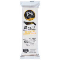 724 Wisconsin Select Cheese, White Cheddar, 15 Year Aged Wisconsin - 4.9 Ounce 