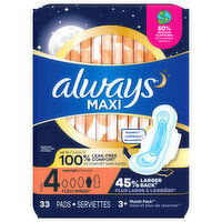 Always Pads, Flexi-Wings, Overnight, Size 4 - 33 Each 