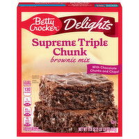 Betty Crocker Brownie Mix, Supreme Triple Chunk - 17.8 Ounce 