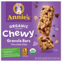 Annie's Organic Chewy Chocolate Chip Granola Bars - 6 Each