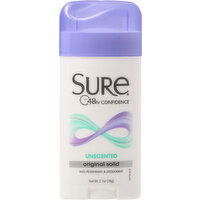 Sure Anti-Perspirant & Deodorant, Unscented, Original Solid