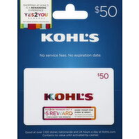 Kohl's Gift Card, $50 - 1 Each 