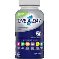 One A Day Multivitamin/Multimineral Supplement, Men's 50+, Tablets - 100 Each 