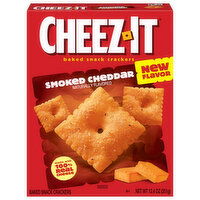 Cheez-It Snack Crackers, Baked, Smoked Cheddar - 12.4 Ounce 