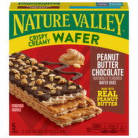 Nature Valley Wafer Bars, Peanut Butter Chocolate, Crispy Cream - 5 Each 