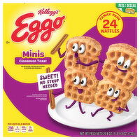 Eggo Waffles, Cinnamon Toast, Minis, Family Pack - 24 Each 