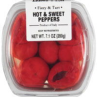 Gourmet Foods International Peppers, Hot & Sweet - 7.1 Ounce 