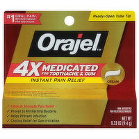 Orajel Toothache & Gum, Instant Pain Relief, Cream