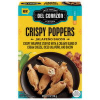 Del Corazon Crispy Poppers, Jalapeno Bacon, Mild Spicy