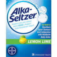 Alka-Seltzer Antacid, Lemon Lime, Effervescent Tablets - 36 Each 