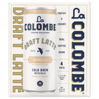 La Colombe Cold Brew, with Milk, Draft Latte, Vanilla, 4 Pack - 4 Each