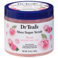 Dr Teal's Shea Sugar Scrub, Rose - 19 Ounce 