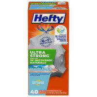 Hefty Bags, Drawstring, Kitchen, Seaside Breeze, 13 Gallon, Tall - 40 Each 