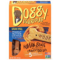 Doggy Delirious Treats for Dogs, Peanut Butterlicious Flavor, Grain Free - 16 Ounce 