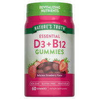 Nature's Truth D3 + B12, Gummies, Delicious Strawberry Flavor - 60 Each 