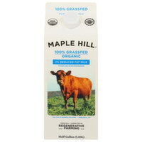 Maple Hill Milk, Organic, Reduced Fat, 2% Milkfat - 0.5 Gallon 