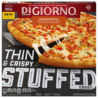 DiGiorno Pizza, Thin & Crispy Stuffed Crust, Margherita - 21 Ounce 