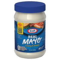 Kraft Mayonnaise, Real, Creamy & Smooth - 15 Fluid ounce 