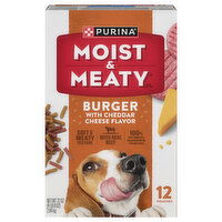 Moist & Meaty Dog Food, Burger with Cheddar Cheese Flavor