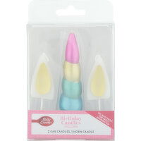 Betty Crocker Birthday Candles, Unicorn - 3 Each
