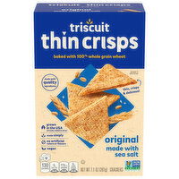 TRISCUIT Triscuit Thin Crisps Original Whole Grain Wheat Crackers, Vegan Crackers, 7.1 oz - 7.1 Ounce 