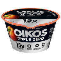 Oikos Yogurt, Nonfat, Peach Flavored