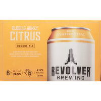 Revolver Brewing Beer, Blond Ale, Blood & Honey Citrus - 6 Each 