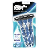 Gillette Razors, Disposable - 3 Each 