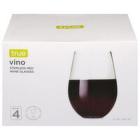 True Wine Glasses, Steamless Red, Vino - 4 Each