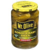 Mt Olive Pickles, Kosher Baby Dills - 24 Fluid ounce 