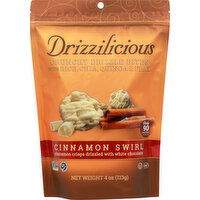 Drizzilicous Drizzle Bites, Crunchy, Cinnamon Swirl - 4 Ounce 