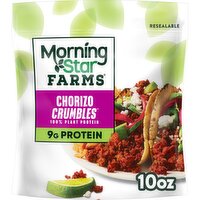 MorningStar Farms Plant Based Crumbles, Chorizo - 10 Ounce