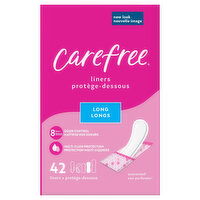 Carefree Liners, Long, Unscented - 42 Each 