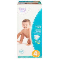 Tippy Toes Diapers, Ultra Absorbent, Size 4 (22-37 lb), Super Pack - 92 Each 