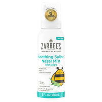 Zarbee's Nasal Mist, with Aloe, Soothing Saline - 3 Fluid ounce 