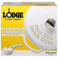 Lodge Dutch Oven, Enameled, Oyster 6 Quart - 1 Each 