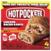 Hot Pockets Sandwich, Chicken Bacon Ranch, Crispy Crust - 4 Each