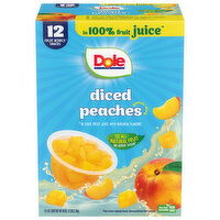 Dole Fruit Bowls Snack, in 100% Fruit Juice, Diced Peaches