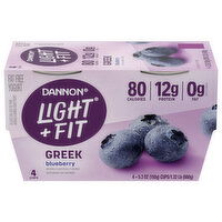 Dannon Yogurt, Fat Free, Greek, Blueberry