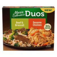 Marie Callender's Duos, Beef & Broccoli & Sesame Chicken, Frozen Meal