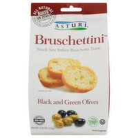 Asturi Bruschetta Toasts, Italian, Black and Green Olives, Snack Size - 4.23 Ounce 