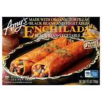 Amy's Frozen Black Bean Vegetable Enchilada, Non-GMO, Gluten free, 9.5 oz. - 9.5 Ounce 