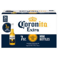 Coronita Extra Beer, Mini Bottles - 24 Each 