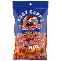 Andy Capp's Corn & Oat Snack, Beer Battered Onion Rings Flavored, Hot - 2 Ounce 